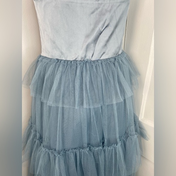 REVELY NWT Frankie Convertible Satin & Tul Le Dress in French Blue - Picture 10 of 15